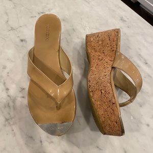 platform jimmy choo flip flops